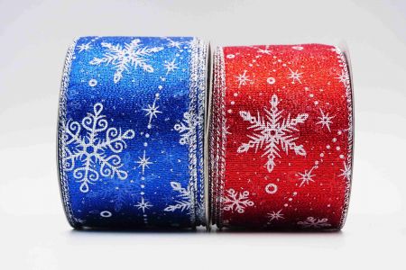 Glitter Snowflakes Wired Ribbon_KF7295 ALL